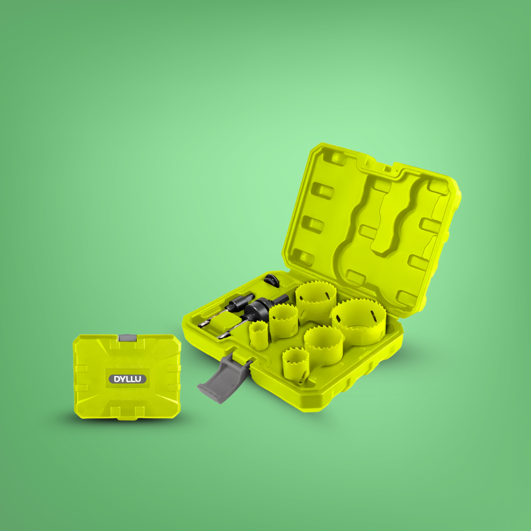 Dyllu 9 Pieces Plumber's Bi-Metal Hole Saw Set - DTKJ3491