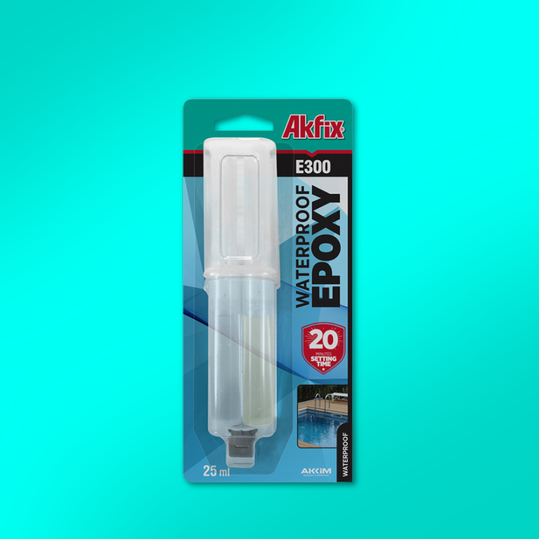 Akfix Waterproof Epoxy Glue Syringe 25ml - E300
