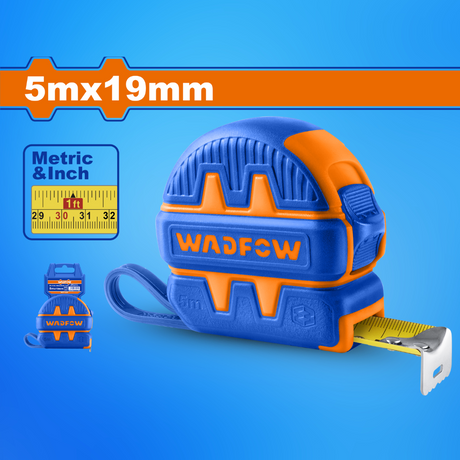 Wadfow 5m x 19mm Steel Measuring Tape - WMT1220