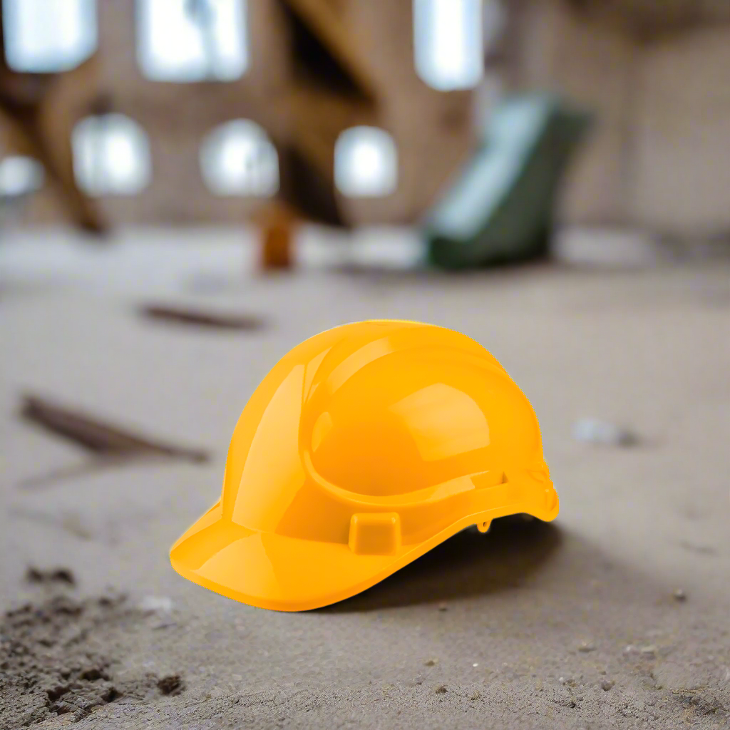 Ingco Yellow Safety Helmet With Fixed Chinstrap - HSH801