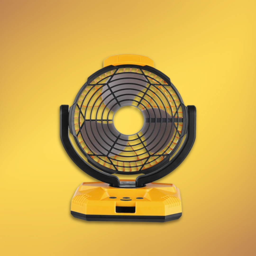 Outdoor Solar Rechargeable Lighting Fan - 6W