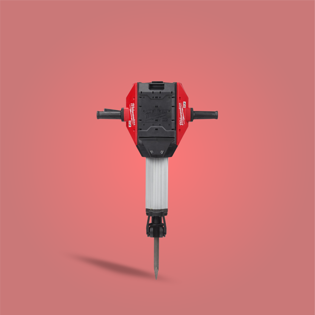 Milwaukee MX Fuel Breaking Hammer 25KG With Trolley And Two Chisels - MXFDH2528H-601