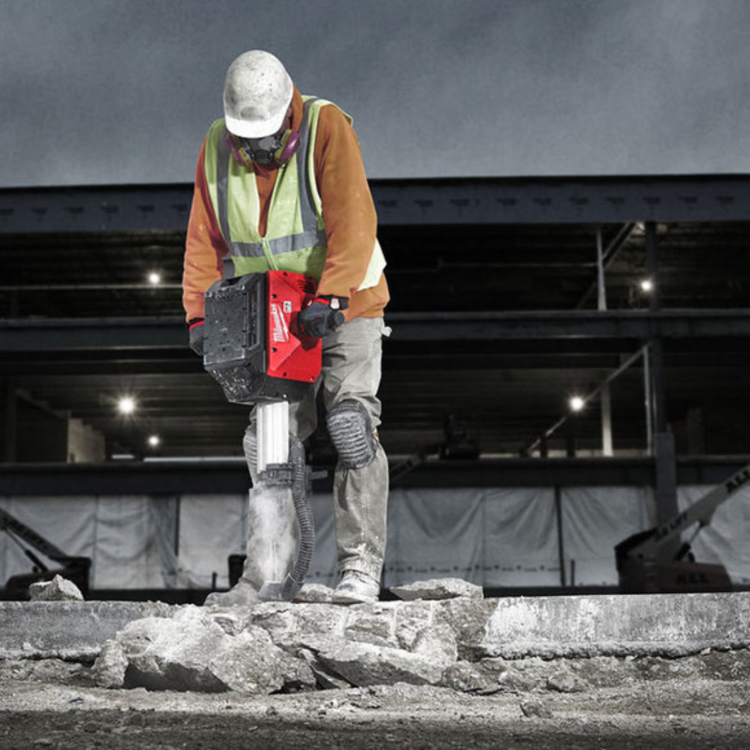 Milwaukee MX Fuel Breaking Hammer 25KG With Trolley And Two Chisels - MXFDH2528H-601