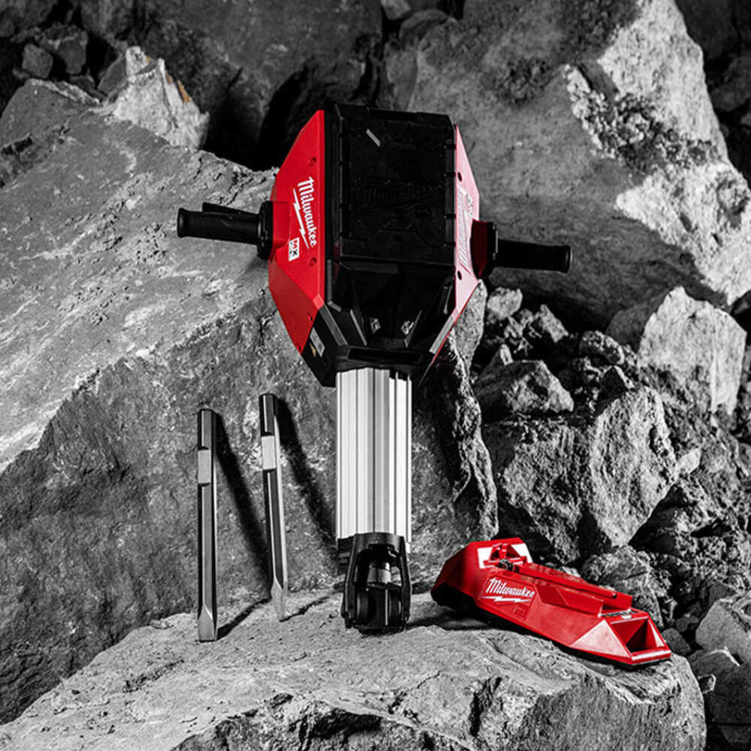 Milwaukee MX Fuel Breaking Hammer 25KG With Trolley And Two Chisels - MXFDH2528H-601