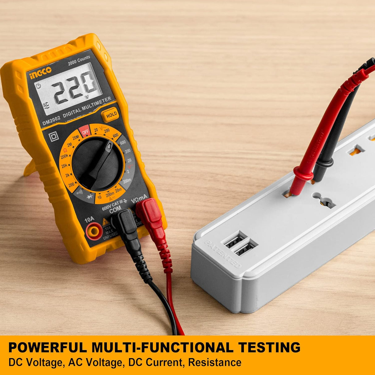 Ingco Digital Electric Multimeter 600 Volts - DM2002