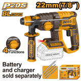 Ingco 20V Lithium-Ion Brushless Cordless Rotary Hammer -  CRHLI21228