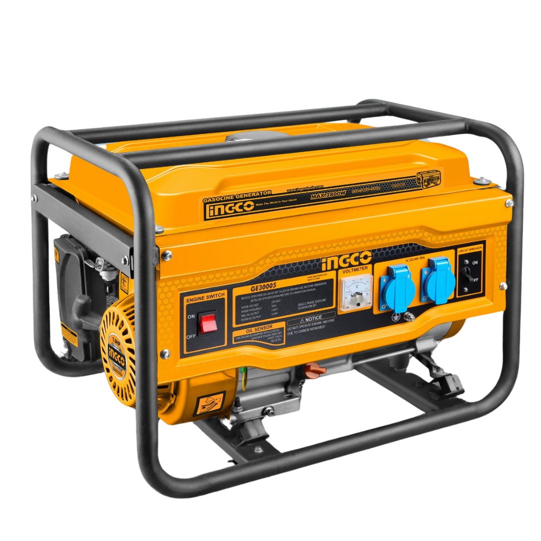 Ingco Gasoline Generator 2.8KW with 4-Stroke Engine & Air-Cooling System - GE30005