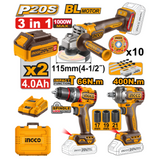 Ingco Cordless 3 Pieces Combo Kit - COSLI241291