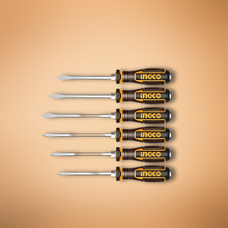 Ingco 6 Pieces Go-Through Screwdriver Set - HGTST0608