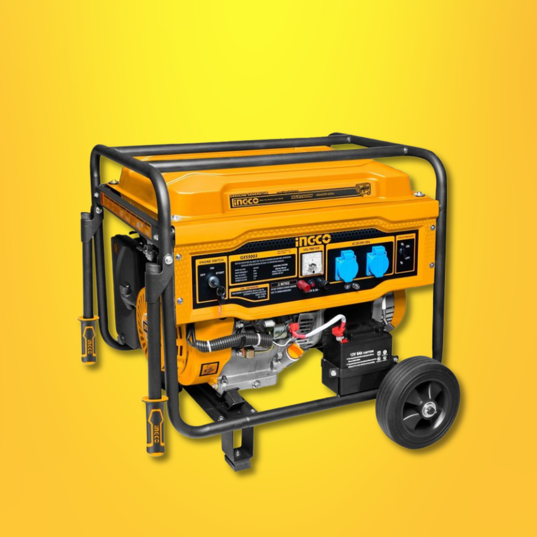 Ingco Gasoline Generator 5.5KW with Electric & Recoil Start - GE55003