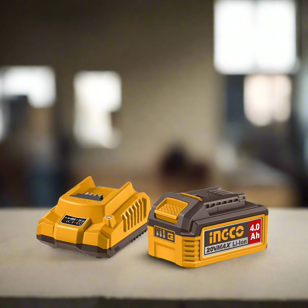 Ingco 4.0Ah Lithium-Ion Battery And Charger Kit - FBCPK1012
