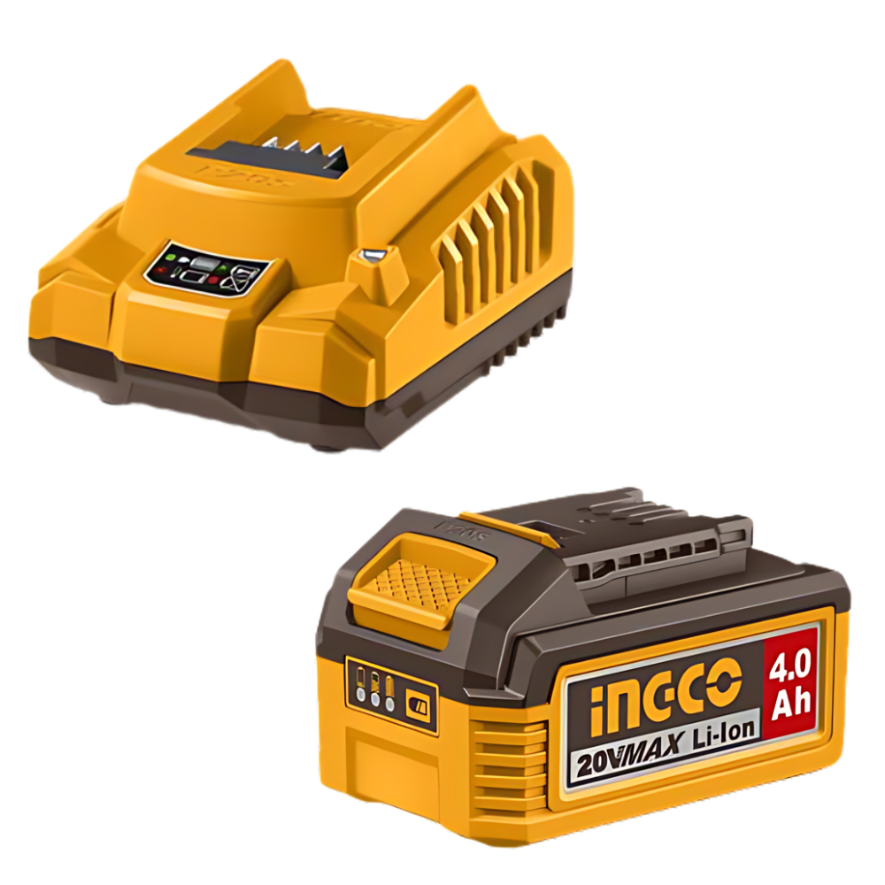 Ingco 4.0Ah Lithium-Ion Battery And Charger Kit - FBCPK1012