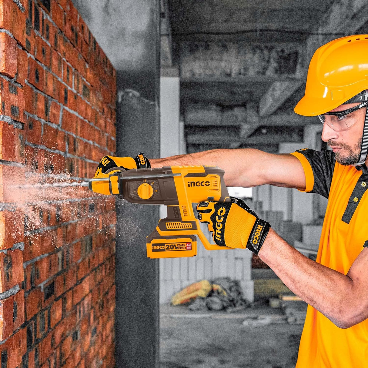 Ingco 20V Lithium-Ion Cordless Rotary Hammer - CRHLI202682