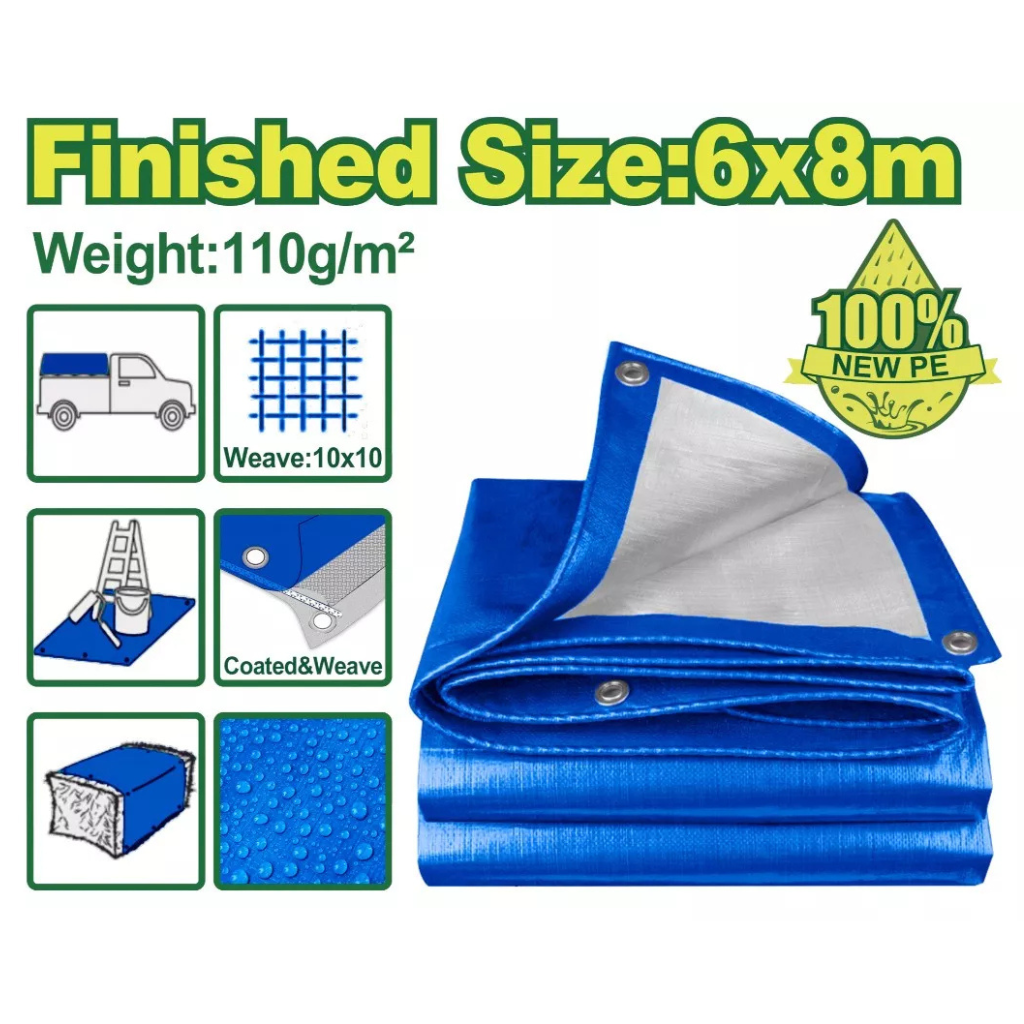Dyllu 6m x 8m Polyethylene Tarp - DTTQ1868