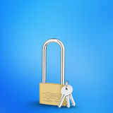 Wadfow 40mm Long Shackle Brass Padlock - WPD2440