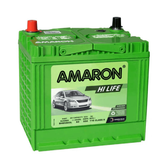 Amaron 15 Plate Hi-Life Car Battery 60AH - 85D23L Auto SupplyMaster