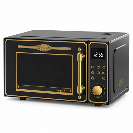 Kaiser Empire Freestanding Microwave Oven 900W | Bordeaux Red, Ivory & Black