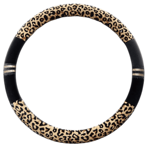Brown Leopard Print Universal Steering Wheel Cover Auto SupplyMaster