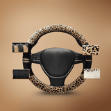 Brown Leopard Print Universal Steering Wheel Cover Auto SupplyMaster