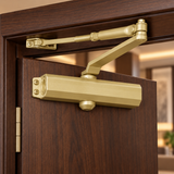 Irona Surface-Mounted Door Closer | Brown - White
