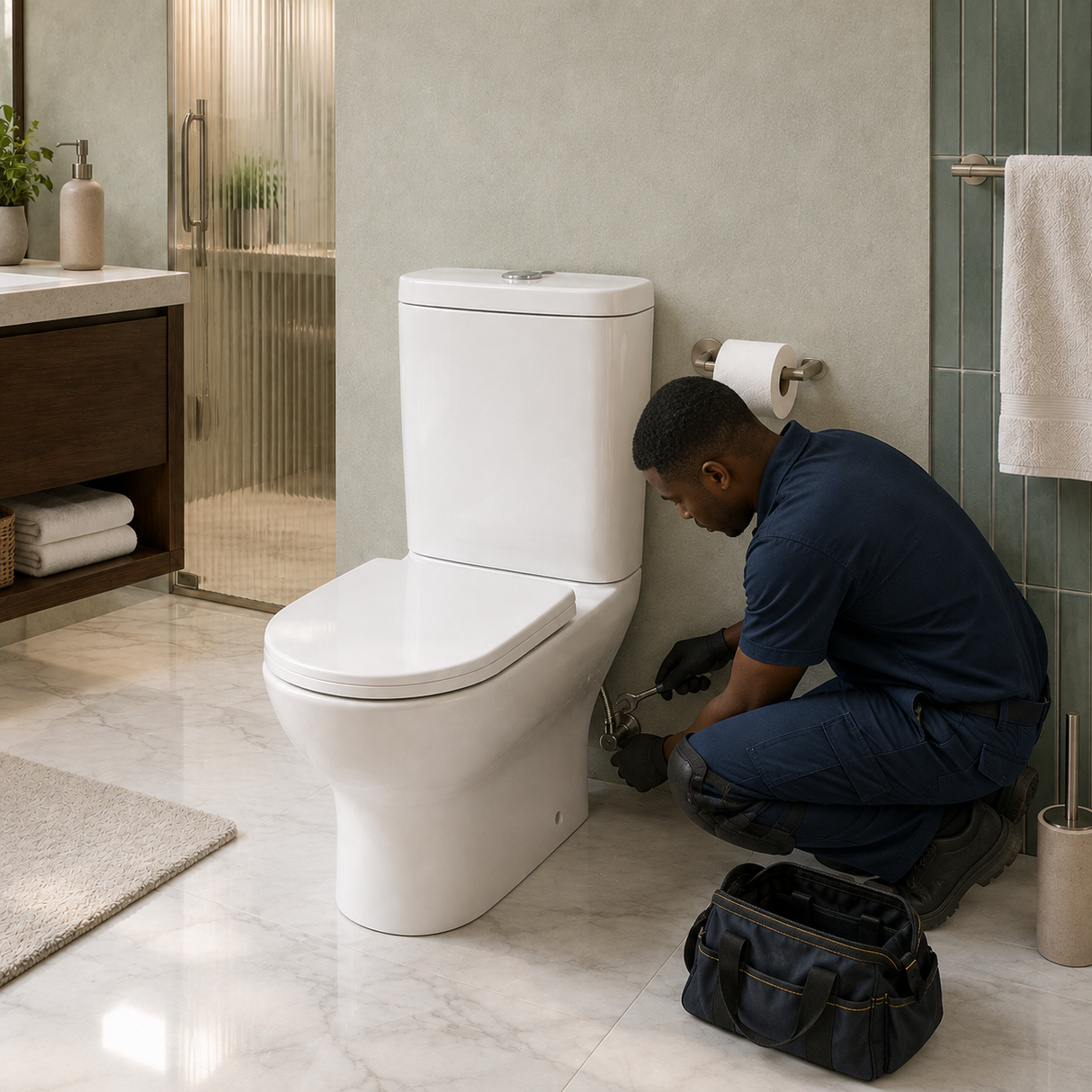 Wahkit Ceramic Skirted Two-Piece Water Closet with Tapered Tank & Rounded Bowl 647mm - 2012S