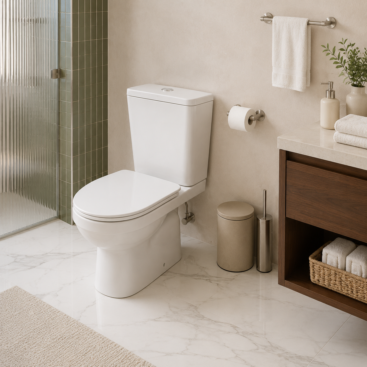 Wahkit Ceramic Standard Two-Piece Water Closet with Round Bowl 640mm - 2006S/P