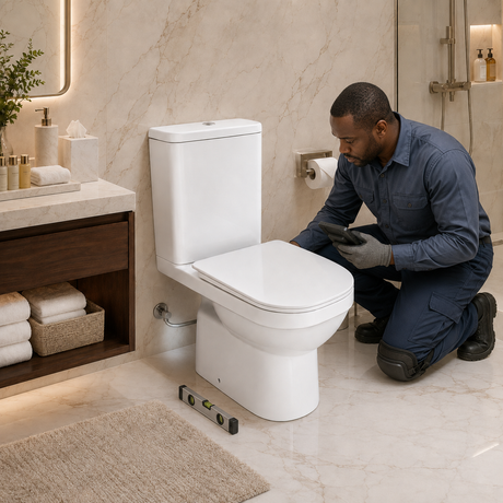 Wahkit Ceramic Standard Two-Piece Water Closet with D-Shaped Bowl 640mm - 2007S/P
