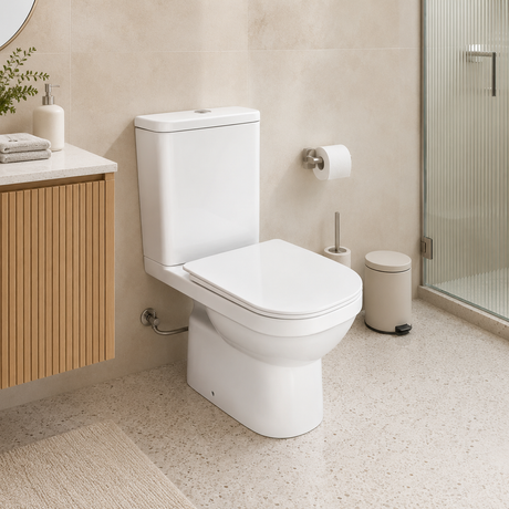 Wahkit Ceramic Standard Two-Piece Water Closet with D-Shaped Bowl 640mm - 2007S/P