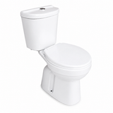 Wahkit Ceramic Standard Two-Piece Water Closet with Round Bowl, Curved-Top Tank & Floor Outlet 635mm - 2004S