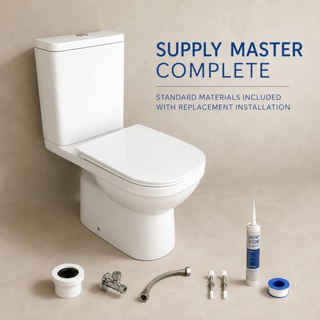 Wahkit Ceramic Standard Two-Piece Water Closet with D-Shaped Bowl 640mm - 2007S/P