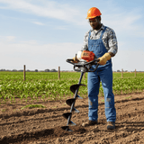 Padark 2-Stroke Gasoline Earth Auger 52cc with Three Earth Auger Bits