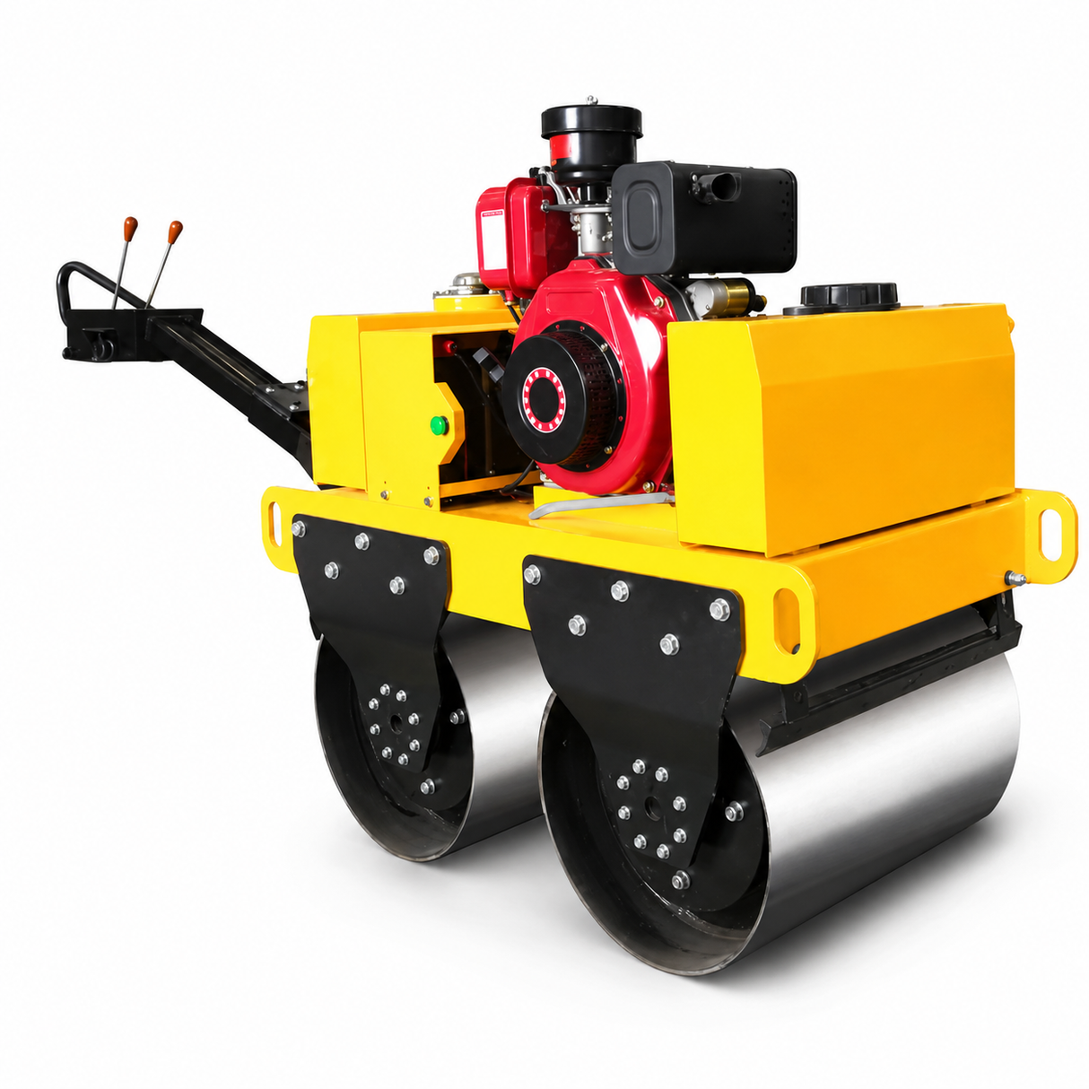NRG 600kg Double-Drum Walk-Behind Vibratory Roller with 10HP Diesel Engine - AL-60