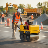 NRG 600kg Double-Drum Walk-Behind Vibratory Roller with 10HP Diesel Engine - AL-60