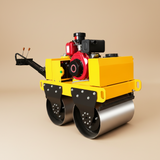 NRG 600kg Double-Drum Walk-Behind Vibratory Roller with 10HP Diesel Engine - AL-60