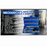 Mechanica 46-Piece 1/4" Drive Socket & Insert Bit Set - ME-46-1/4