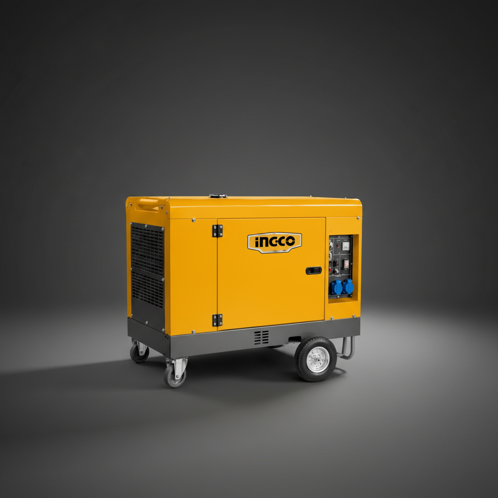 Ingco 10.5kW Silent Diesel Generator with Electric Start & 26L Fuel Tank - GSE105001
