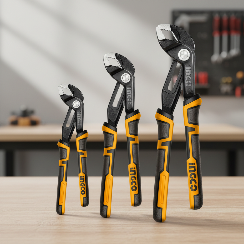 Ingco 3-Piece Quick Open & Fast Adjustment Water Pump Pliers Set - HPPS38318