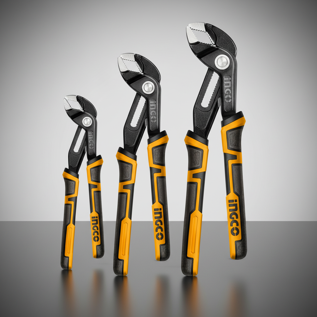 Ingco 3-Piece Quick Open & Fast Adjustment Water Pump Pliers Set - HPPS38318