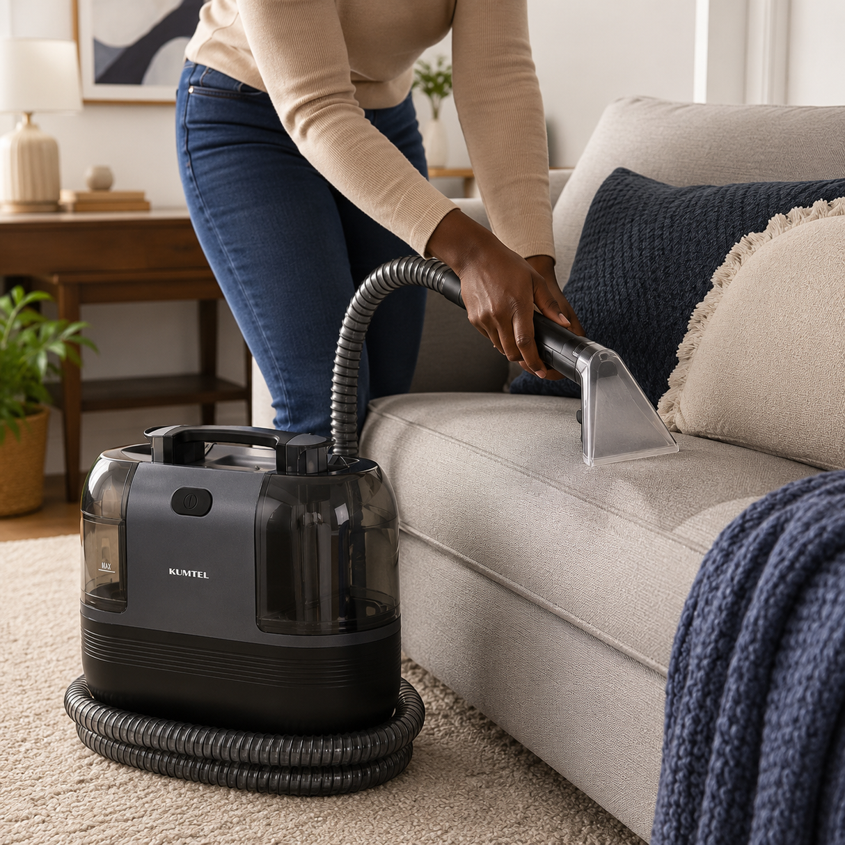 Kumtel Portable Carpet & Upholstery Cleaner with 14kPa Suction 450W - HCC-02