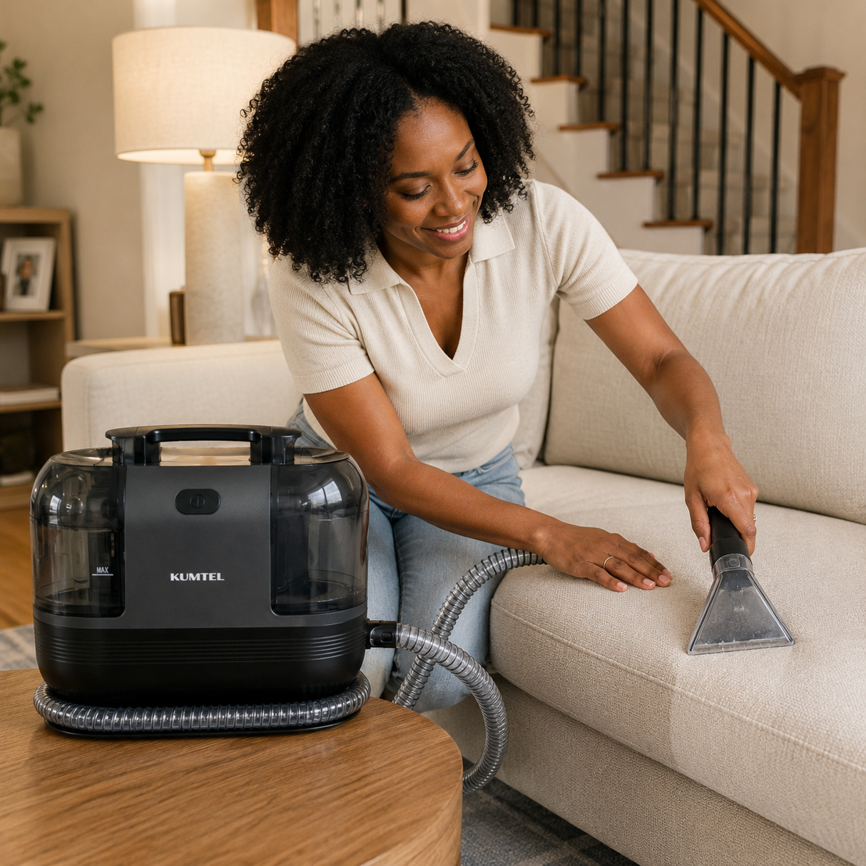 Kumtel Portable Carpet & Upholstery Cleaner with 14kPa Suction 450W - HCC-02