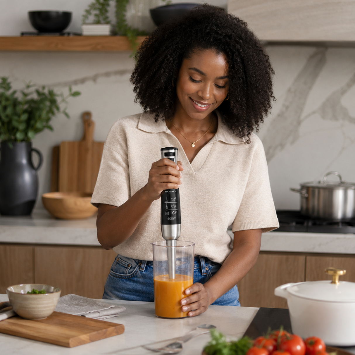 Kumtel 6-Speed Digital Hand Blender with LED Display 1000W - HHB-11