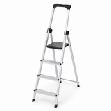 Kumtel 4-Step Foldable Aluminium Ladder with Tool Tray 150kg - KMM-45