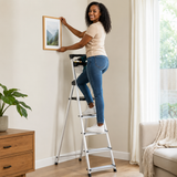 Kumtel 5-Step Foldable Aluminium Ladder with Tool Tray 150kg - KMM-55