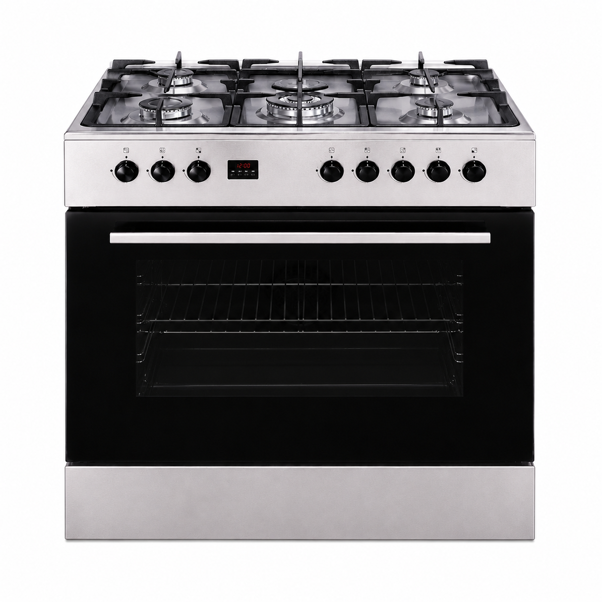 Luxell 90cm 115L Freestanding Cooker with 5-Burner Gas Hob & Electric Oven - 699-SGF50F