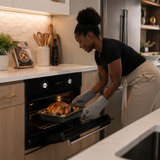 Luxell 60cm 57L Digital Built-In Electric Oven with Turbo Fan, Anthracite Glass - B66-SF3 (DDT)