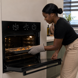 Luxell 60cm 88L Black Glass Built-In Manual Oven with Convection & Turbo Fan - A68-SF3