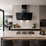 Luxell 60cm Angled Glass Cooker Hood with 650m³/h Extraction & Touch Control - DA6-835