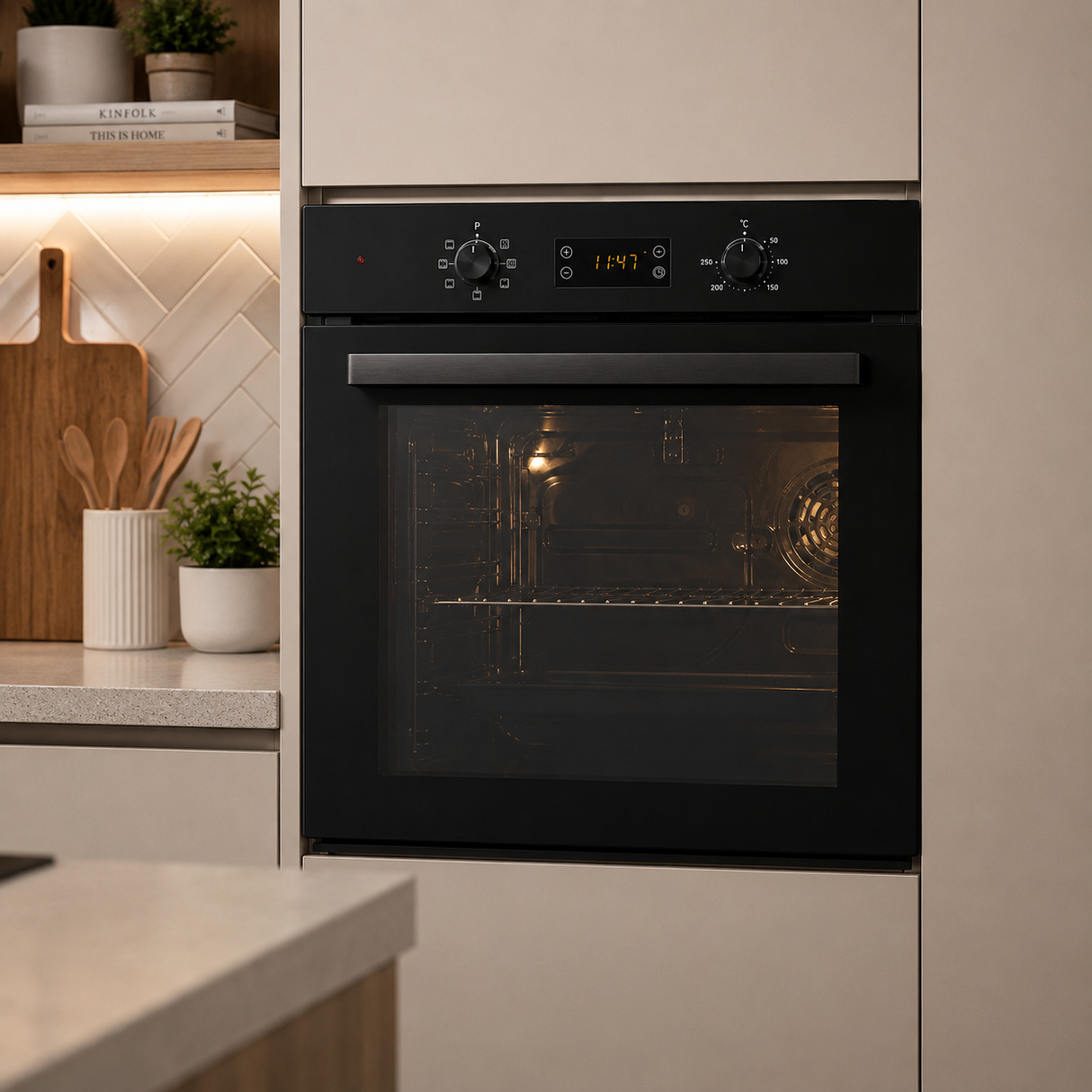 Luxell 88L Digital Built-In Electric Oven with Convection & Turbo Fan - A68-SGF3