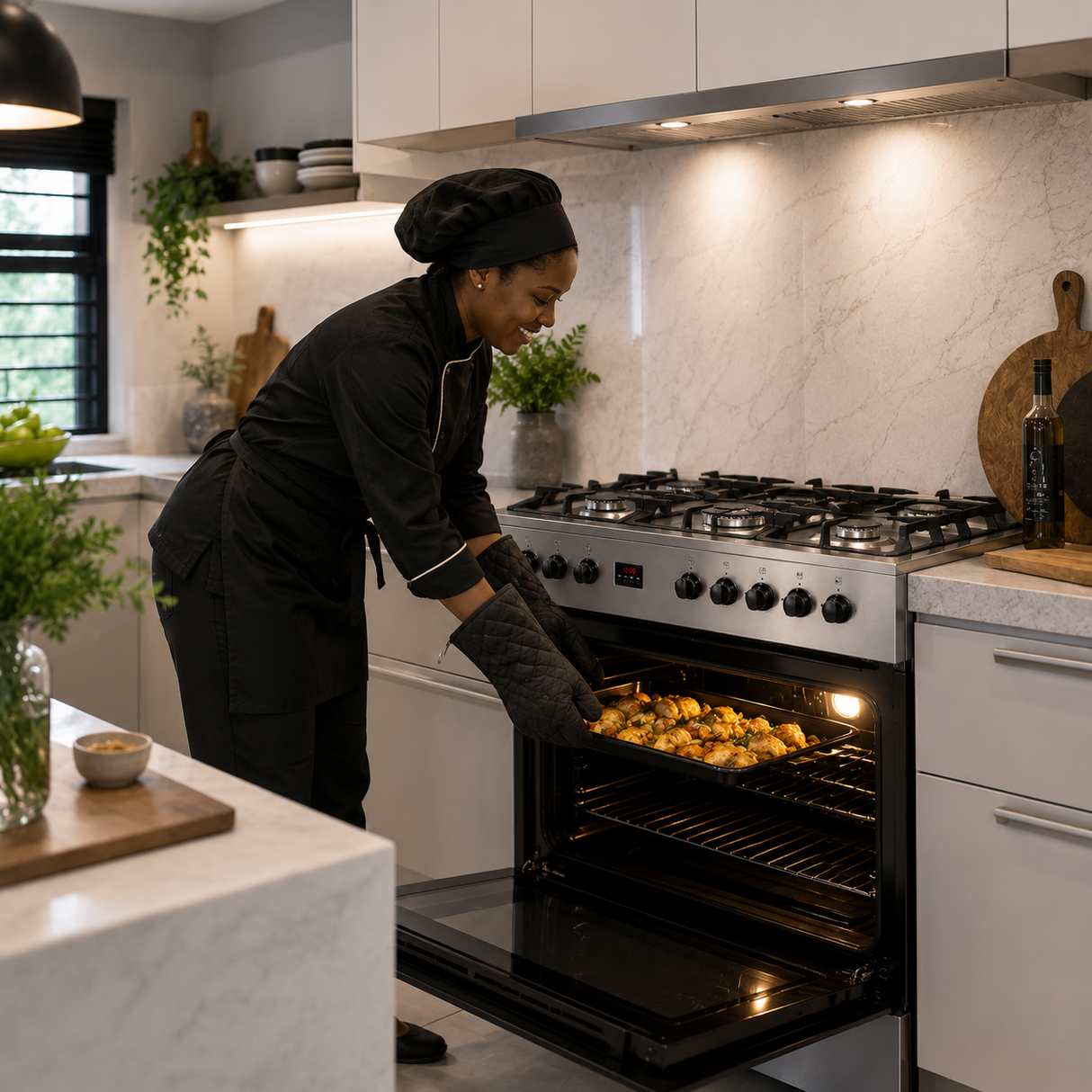 Luxell 90cm 115L Freestanding Cooker with 5-Burner Gas Hob & Electric Oven - 699-SGF50F