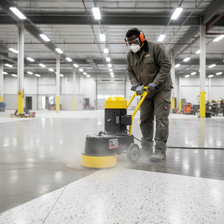 NRG Three-Phase Terrazzo Floor Grinding Machine 7.5kW with 350mm Working Width - DMS-350